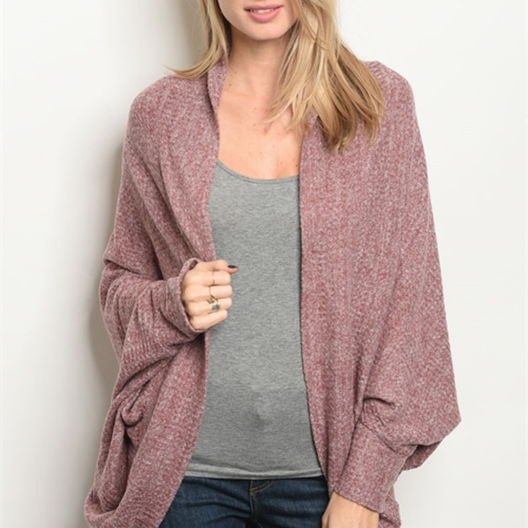 BURGUNDY CARDIGAN - Picture 2 of 3